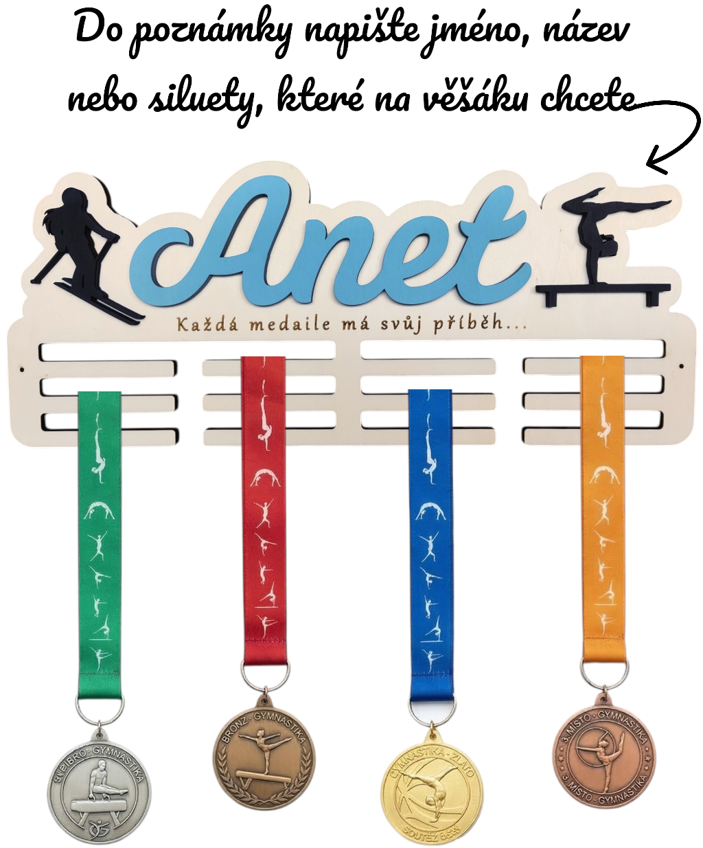 Držák na medaile – gymnastika